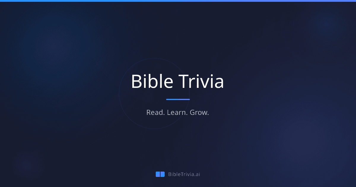 Bible Trivia — Read, study and quiz the Catholic Bible